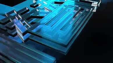 玻璃质感3D标志演绎开场AE模板视频的预览图